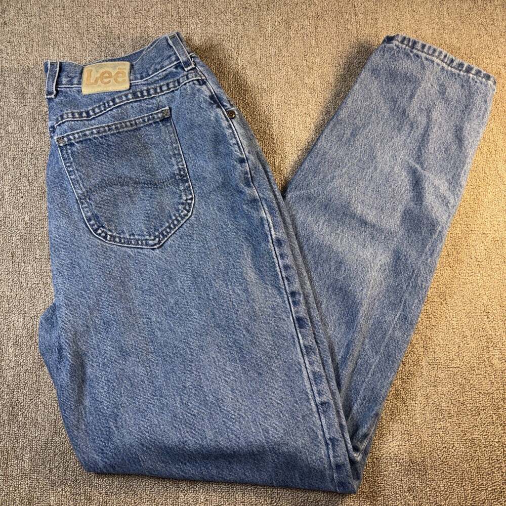 VTG 80s Lee Jeans Women’s Blue Mexico 14L Tapered Mom Denim Inseam 32